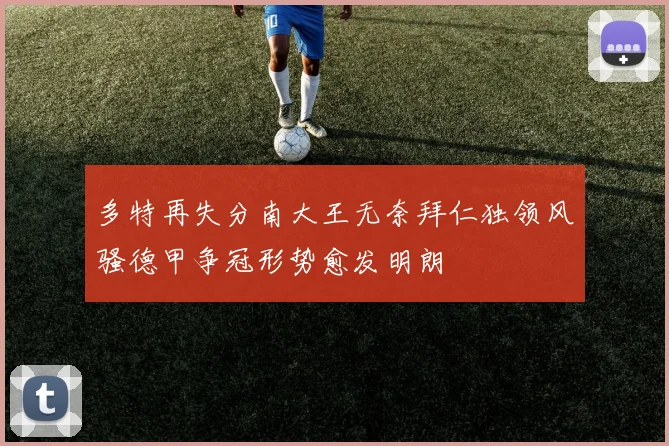 多特再失分南大王无奈拜仁独领风骚德甲争冠形势愈发明朗