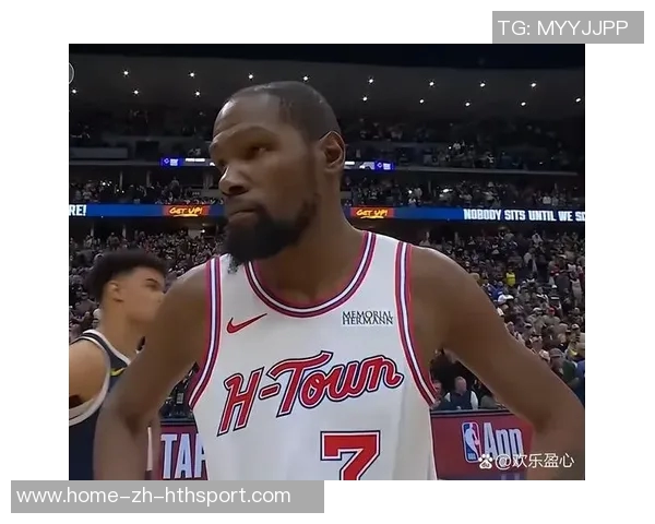 火箭战胜骑士杜兰特与阿门击掌瞬间成胜利海报焦点